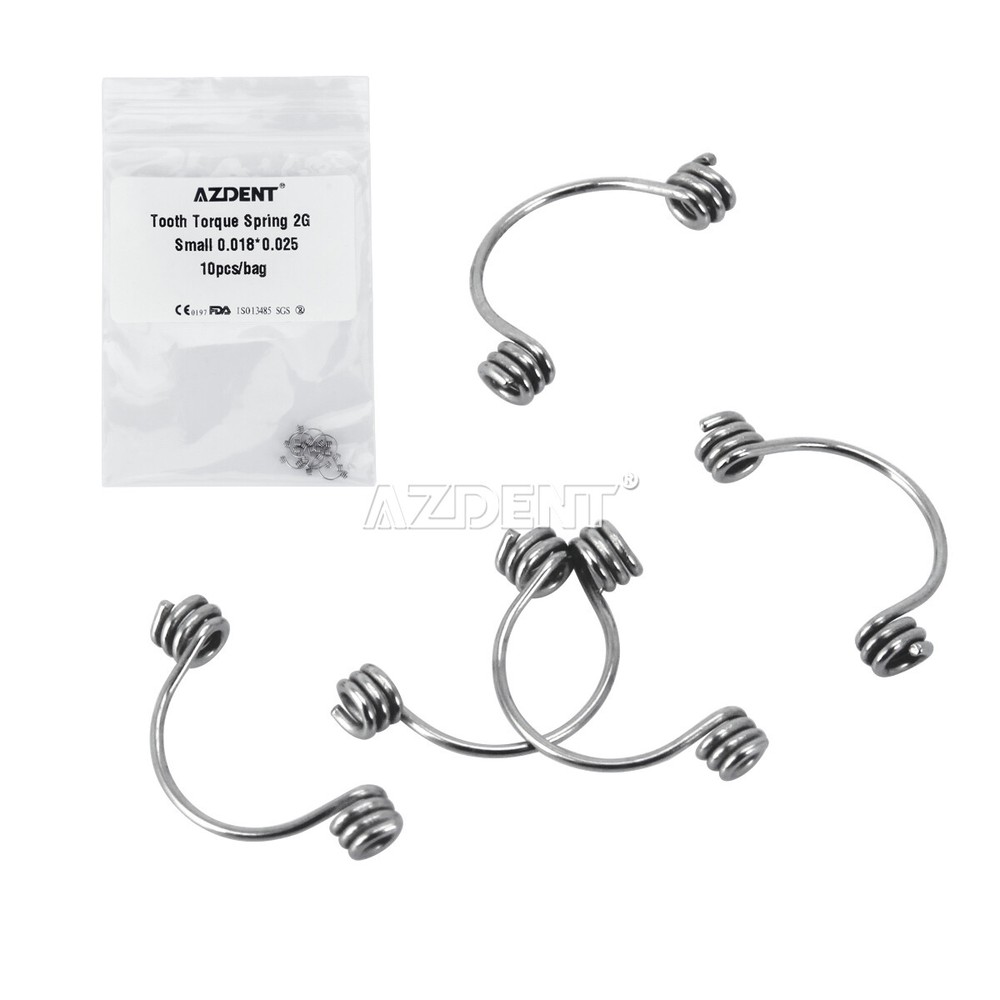10pcs/Pack Dental Orthodontic Anterior Teeth Torque Rectangular Springs AZDENT