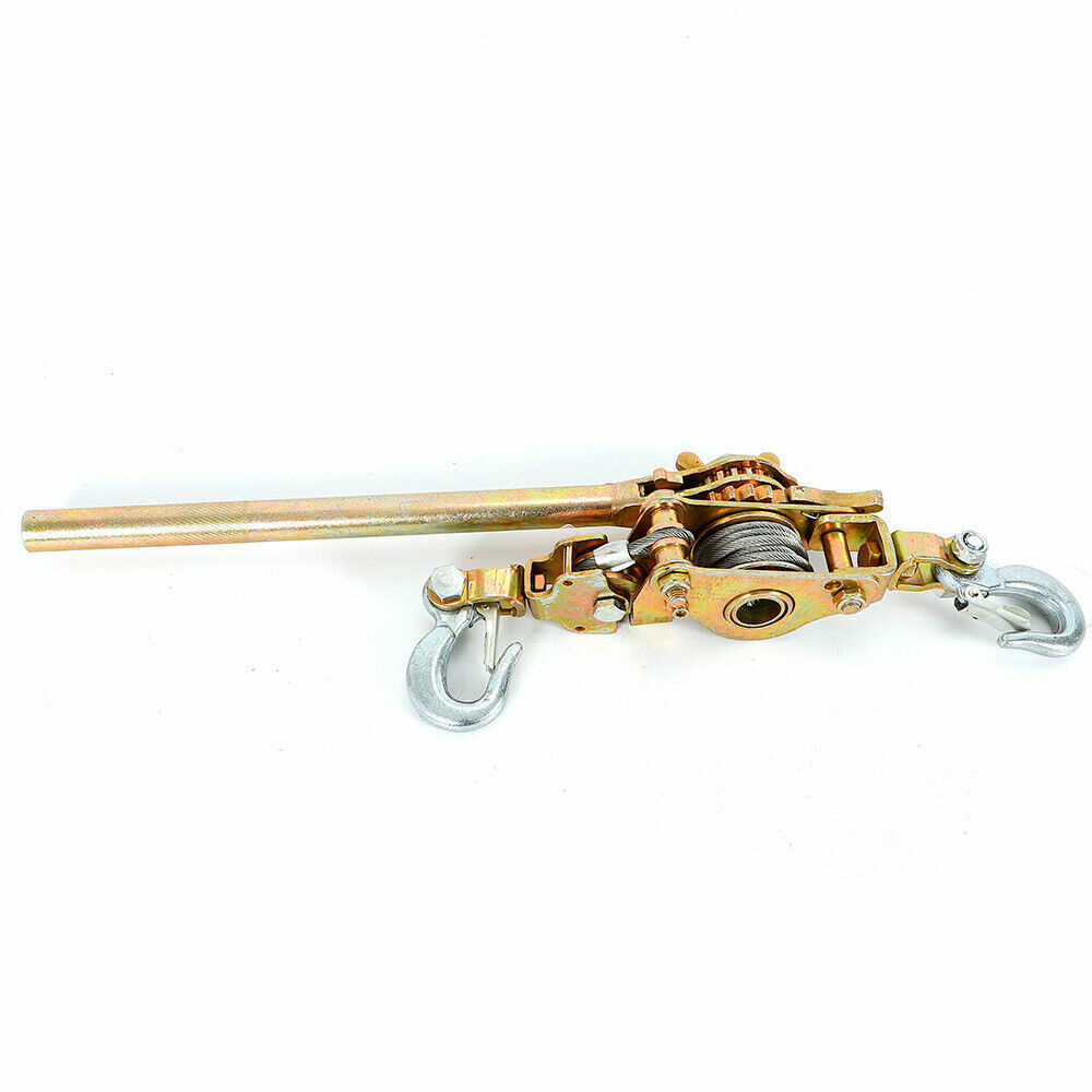 2 Hooks Kit Heavy Duty 2 Ton Hand Puller Winch Pull Hoist Come Along Cable Lever