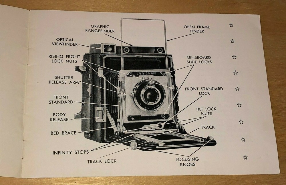 Instruction Manual Only Pacemaker Graphic Camera Graphex Shutters Supermatic