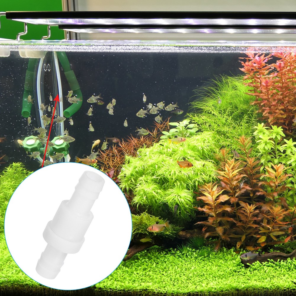 2Pack 1/2" Plastic One Way Inline Check Valve, Barb Hose Non Return White