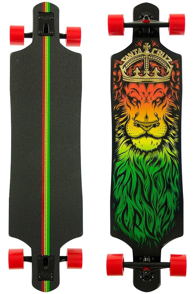 Longboard Deck Rasta Drop Thru Freeride Complete 40"