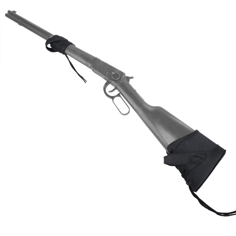 No Drill Needed Canvas Leather Gun Recoil Pad Wrap with Sling Loop