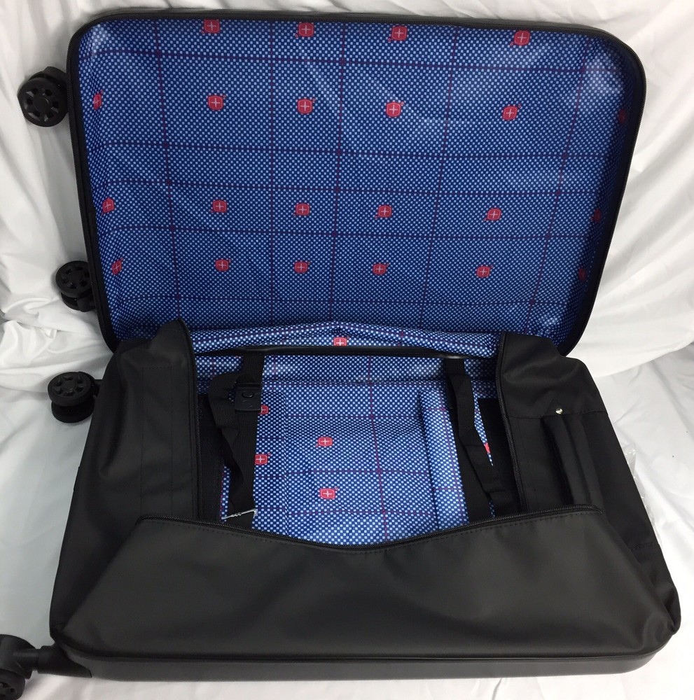 Collapsible Compact Luggage 24" Hard Shell Suitcase Lightweight Foldable - Black