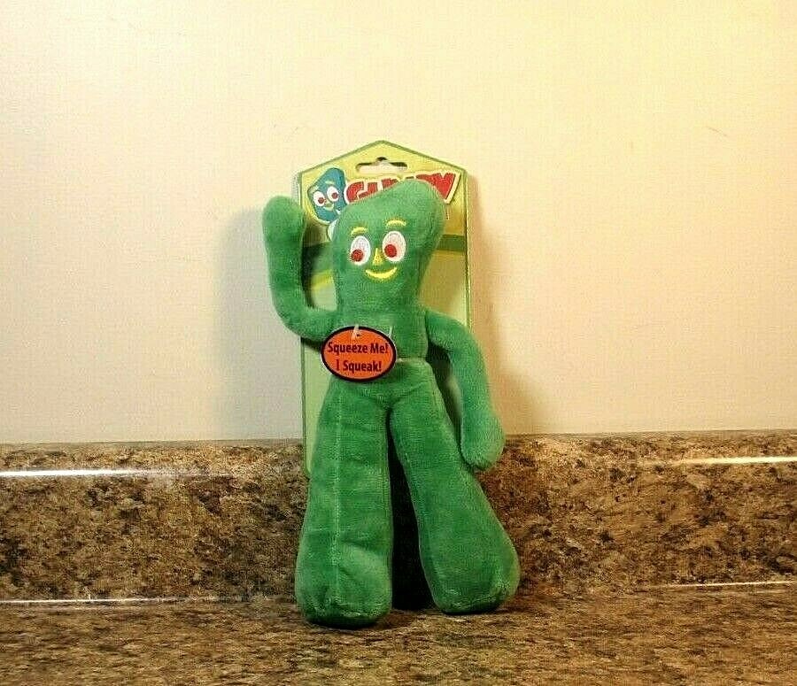 Gumby Plush Squeaky Dog Toy 9" NEW