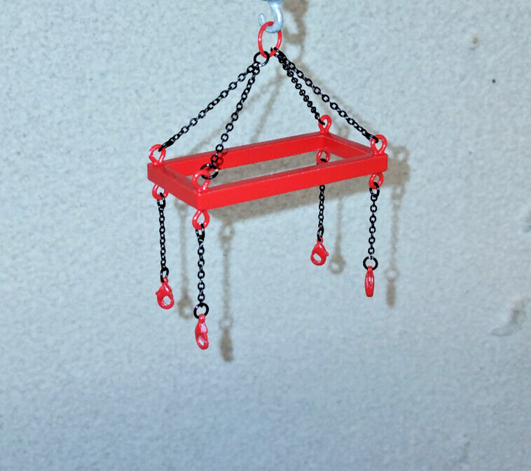 Crane Lifting Frame Set w/Straps In Authentic Manitowoc Red. 1/87th