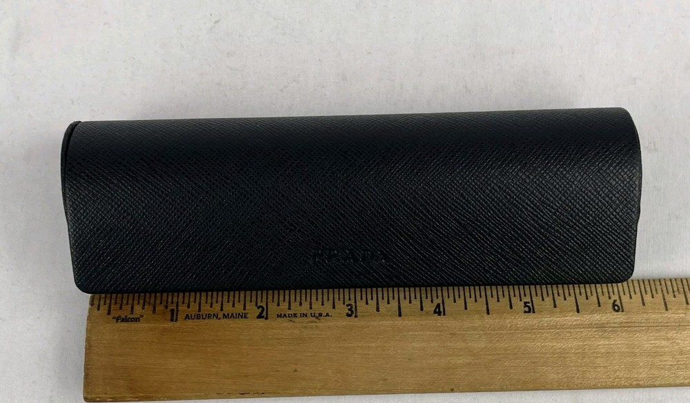 Prada Small Black Eyewear Case - Authentic Designer Accessory 6" X 2"