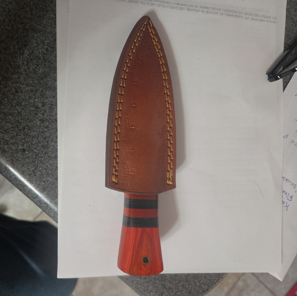 8 inch DAGGER Wood Combo Handle Knife.