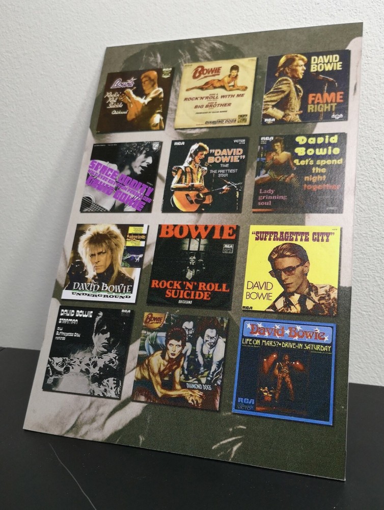 DAVID BOWIE 7“ PS  RECORD COVERS PICTURE MOUNTED READY TO FRAME