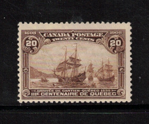Canada #103i Mint Fine+ Major Reentry Full OG Hinged **With Certificate**