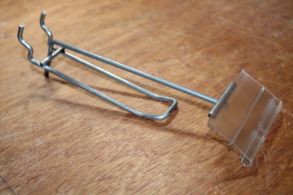 100 Pcs Flip Scan Loop Hook 4'' X .148 Metal Pegboard Hook Display Merchandise