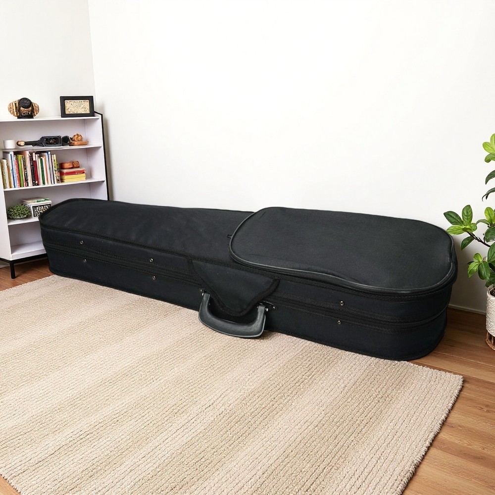 4/4 & 3/4 Violin Hardshell Case - Padded, Beige Interior, Black Exterior