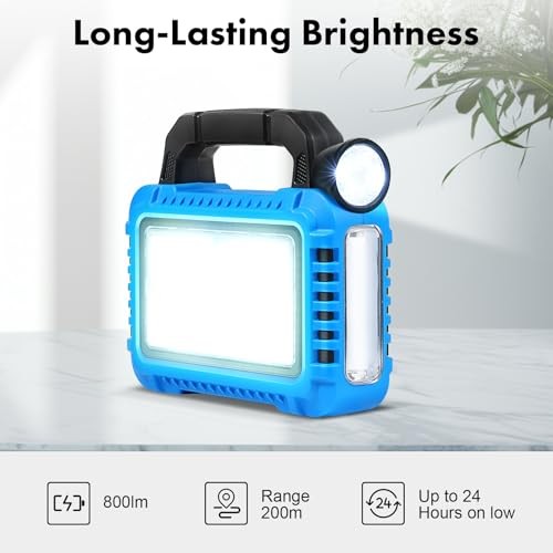 Solar Lantern, LED Flashlight for Power Outages, Portable Camping 4 Pack