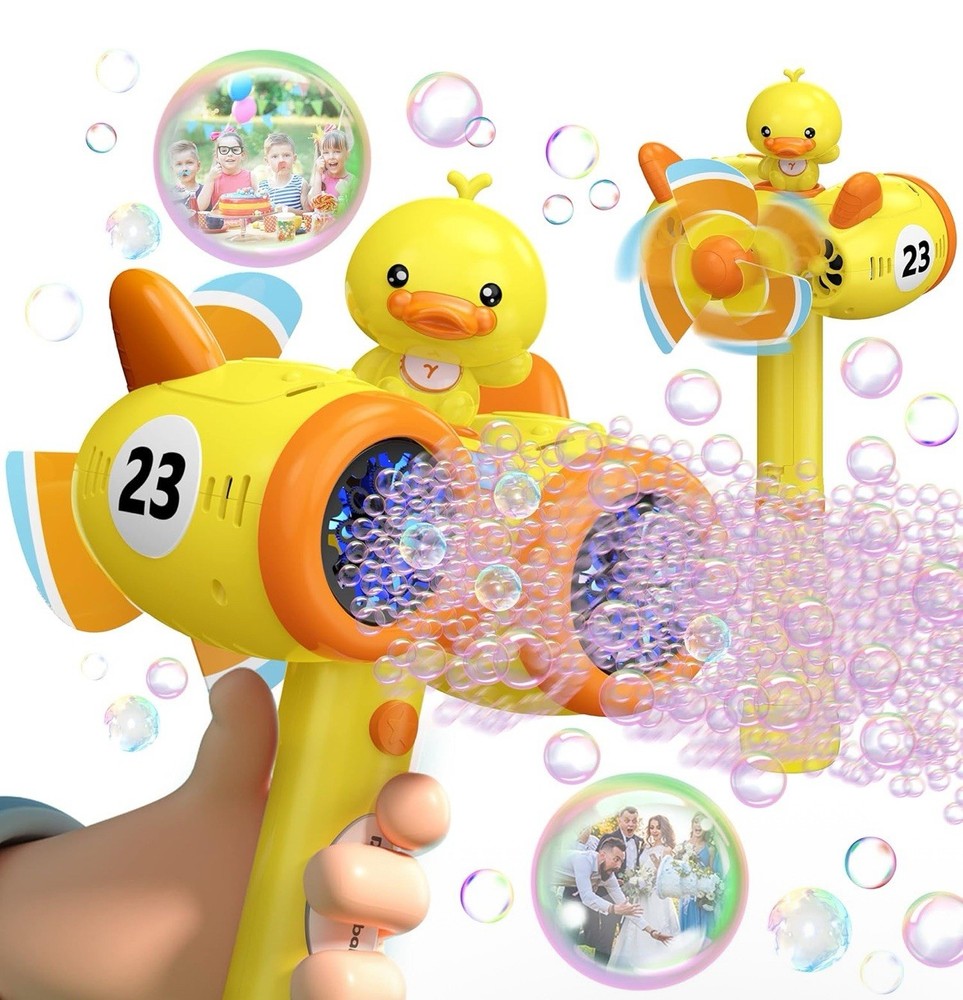 Bubble Gun with Lights & Refill for Kids’ Parties