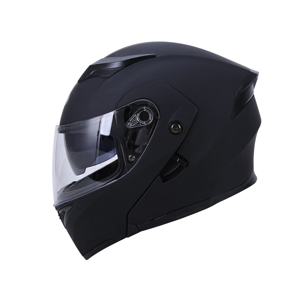 DOT Motorcycle Full Face Helmet BLUETOOTH / LED Light Dual Visor Modular Flip-up