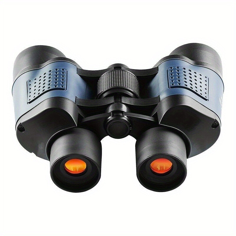 60x60 High-Powered Red-Coated Binoculars with Reticle & Low-Light Night Vision
