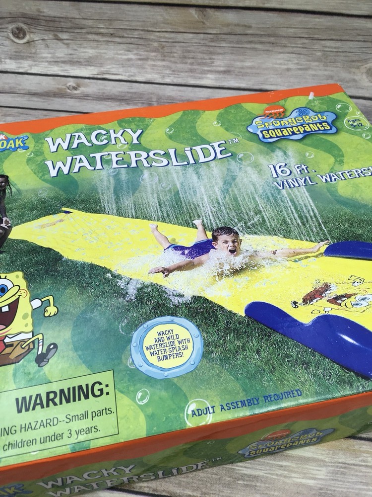 2002 Spongebob Squarepants Wacky Waterslide 16 ft NIck Soak
