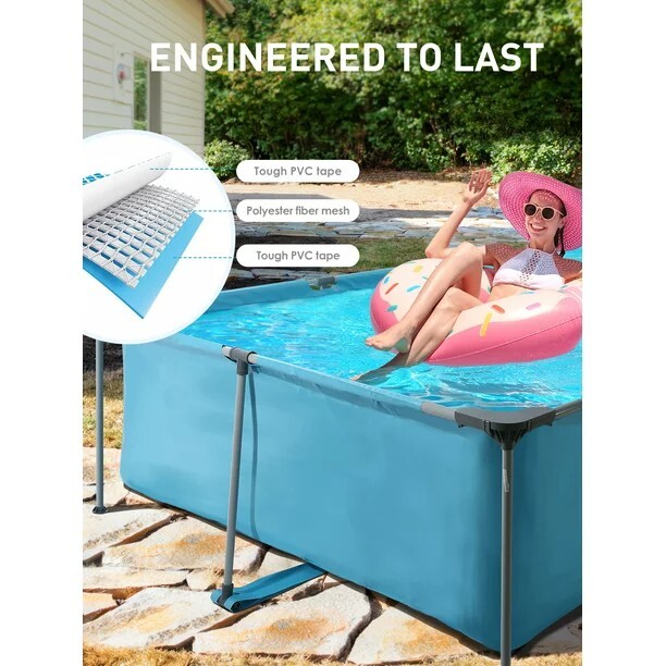 Above Ground Swimming Pool 15ft Rectangle Frame 178" x 87"