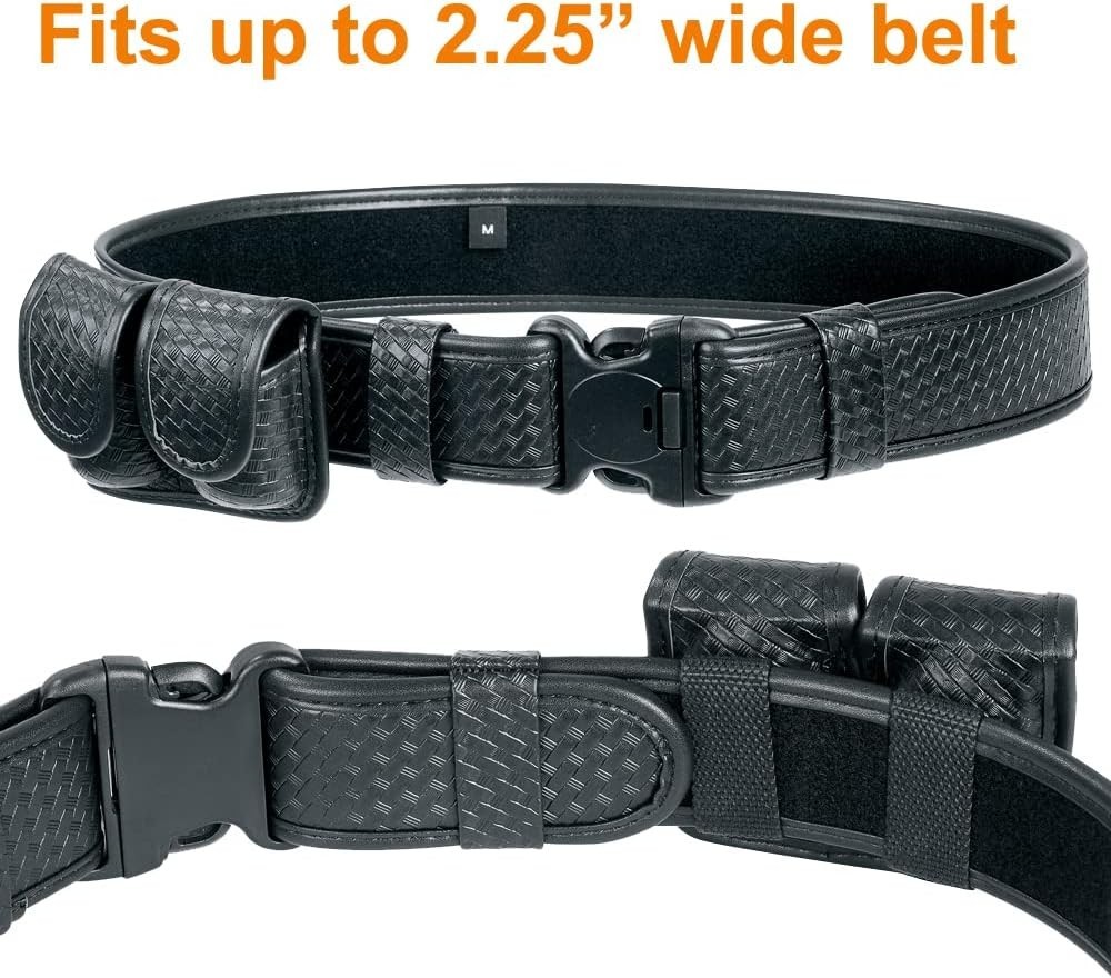 Secure Black Nylon Speed Loader Pouch for Two .38/.357 Loaders - Compact Design