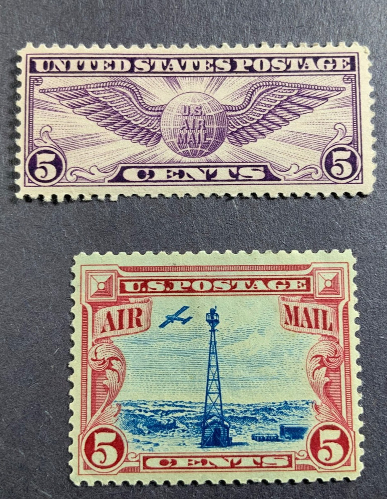 US Scott #c11, US Scott #c12. Mint Hinged