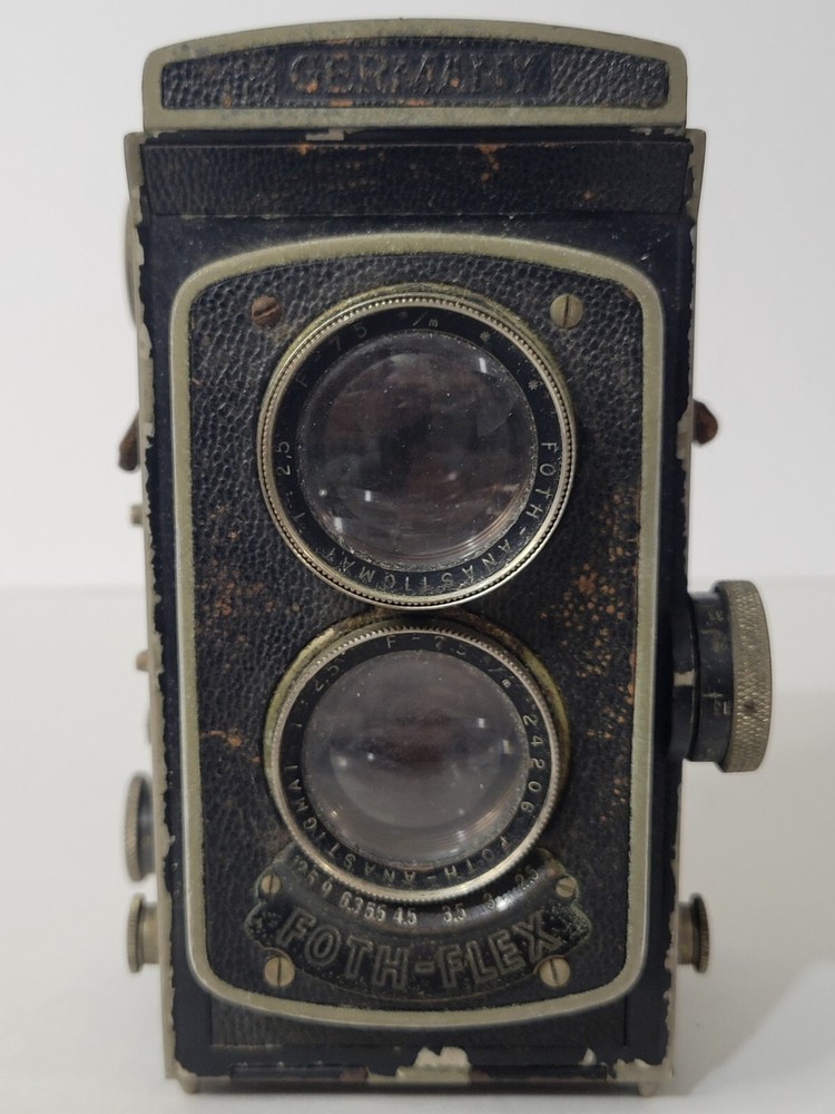FOTH-FLEX Camera Germany VTG Dual Lens Anastigmat Detached Strap UNTESTED