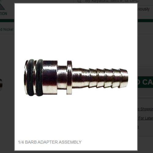 1/4 BARB ADAPTER ASSEMBLY # 01-0774-SP