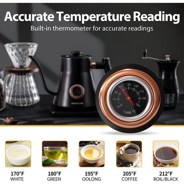 Electric Gooseneck Kettle,Pour Over Coffee & Tea Kettle,1200 Watt Quick Heating.