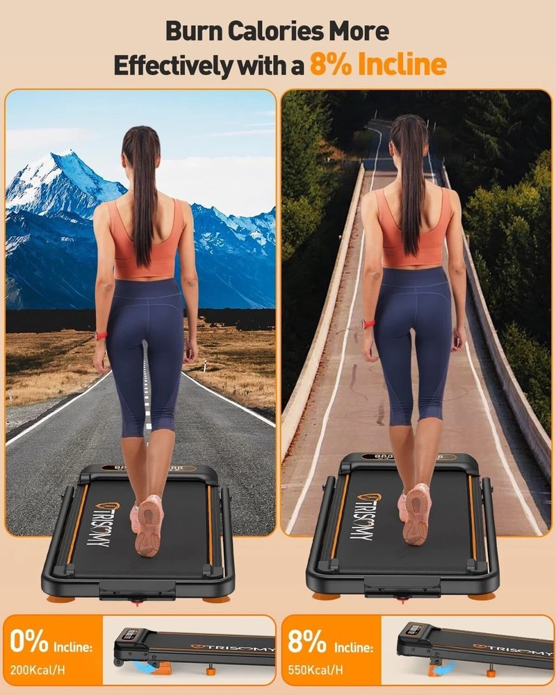 Walking Pad Under Desk Treadmill with Handle Bar for Home Office