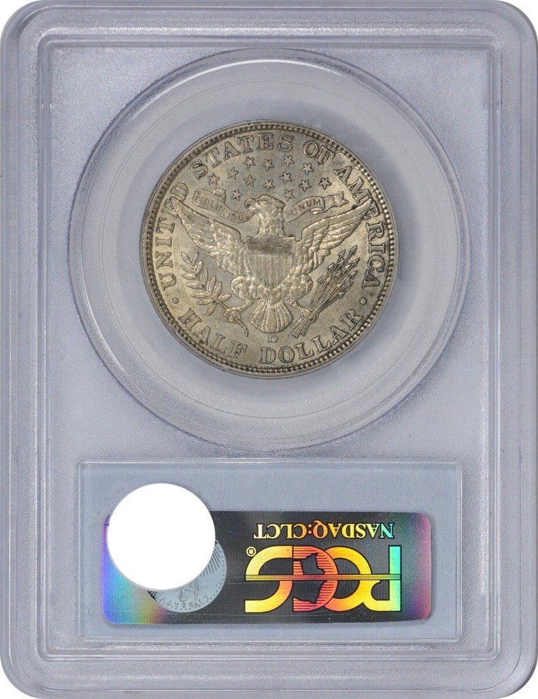 1907-D Barber Silver Half Dollar AU50 PCGS