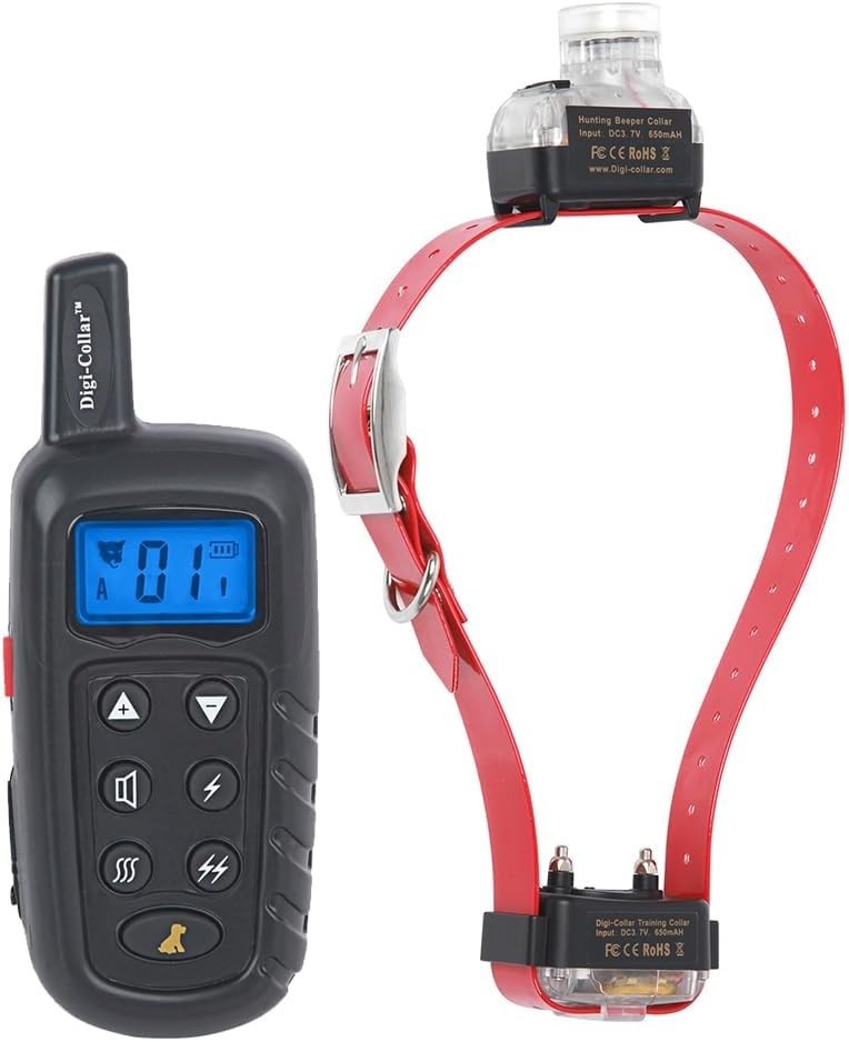 Dual Dog E-Collar Training & Beeper System Waterproof 1 Mile Range Rechargeable