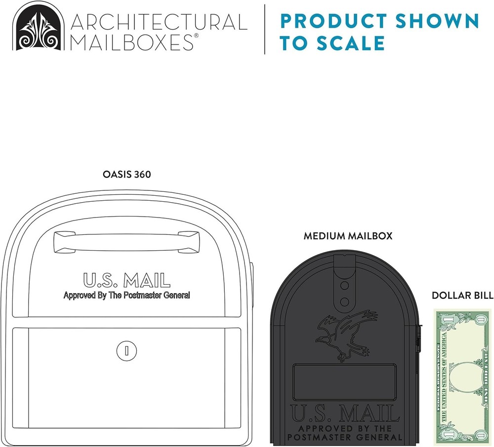 Heavy Duty Galvanized Steel Mailbox - White