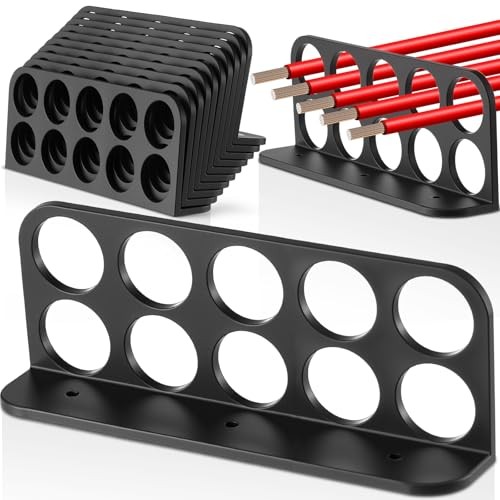 30 Pack Cable Chase-Wire Bracket, Hole Diameter 1 with 10-Hole Cable Support