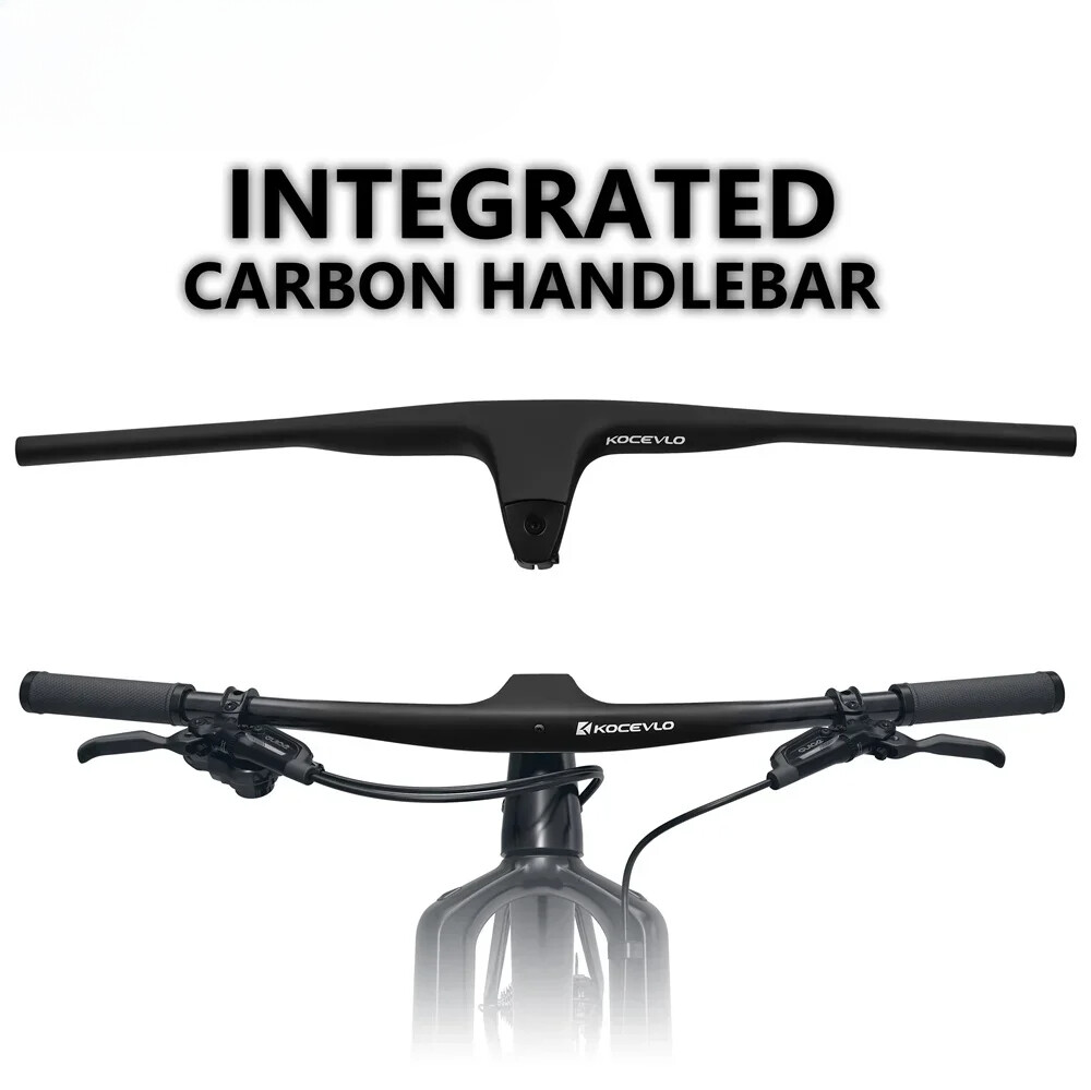 XC MTB Carbon Handlebar Negative 17° Degree Efficient Integrated Handlebar 740MM