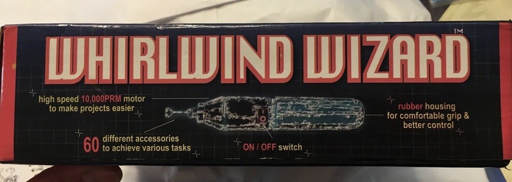 High Speed Rotary Tool with 60 Accessories - Whirlwind Wizard - NEW