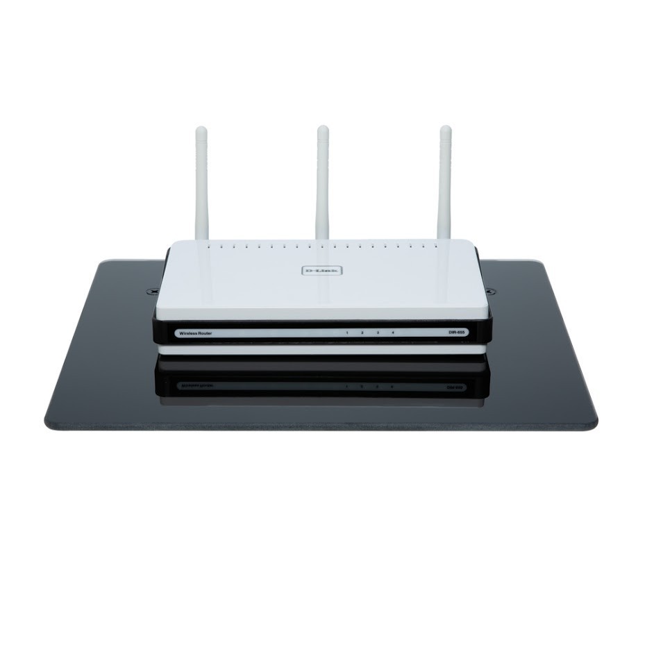 Single Glass Shelf Under TV Wall Mount Bracket Component Cable Box DVR DVD