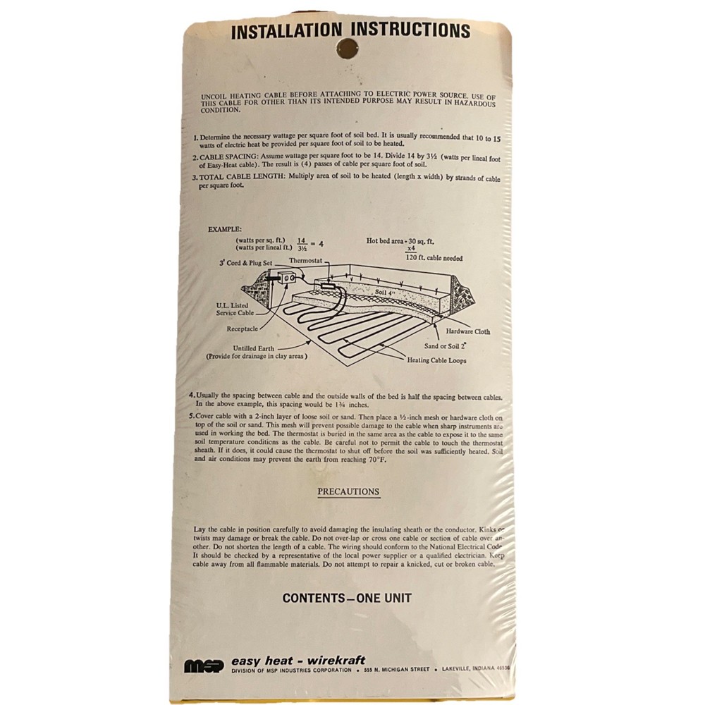 Easy-heat Automatic Soil Heating Cable For Plant Growth, 48ft