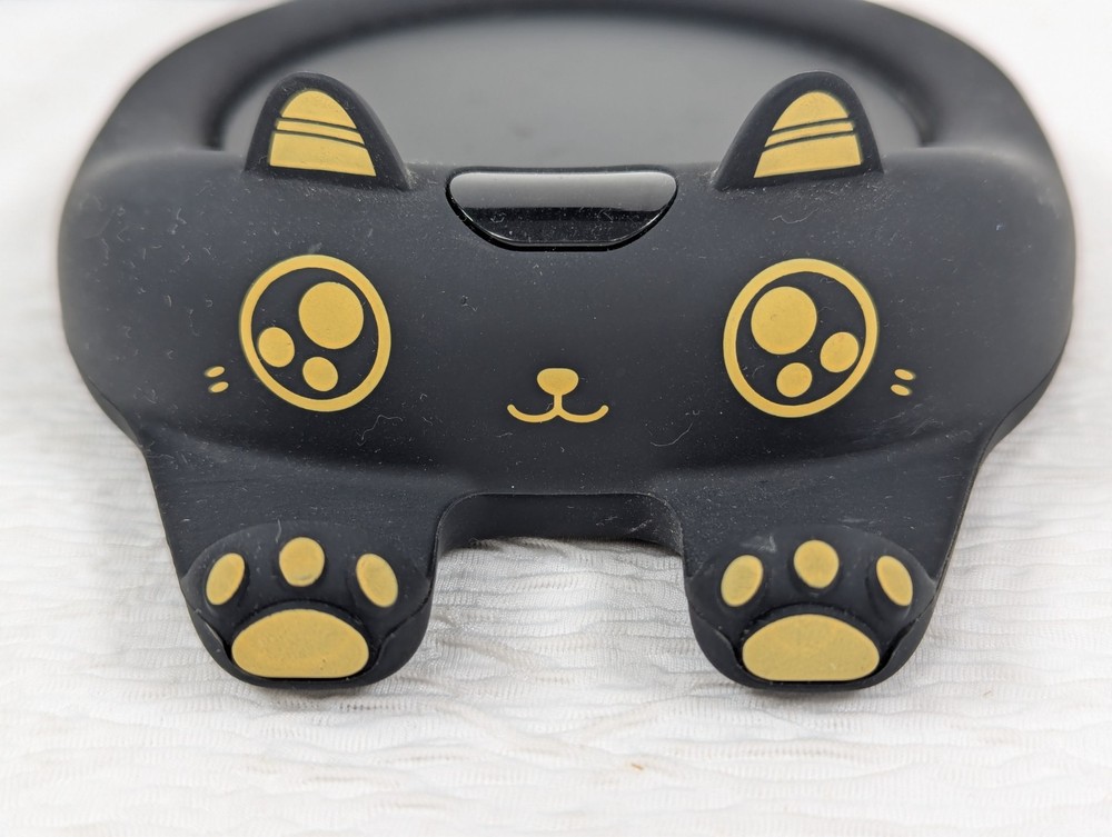 Black Kitty Cat Mug Heater & Phone Holder - N18