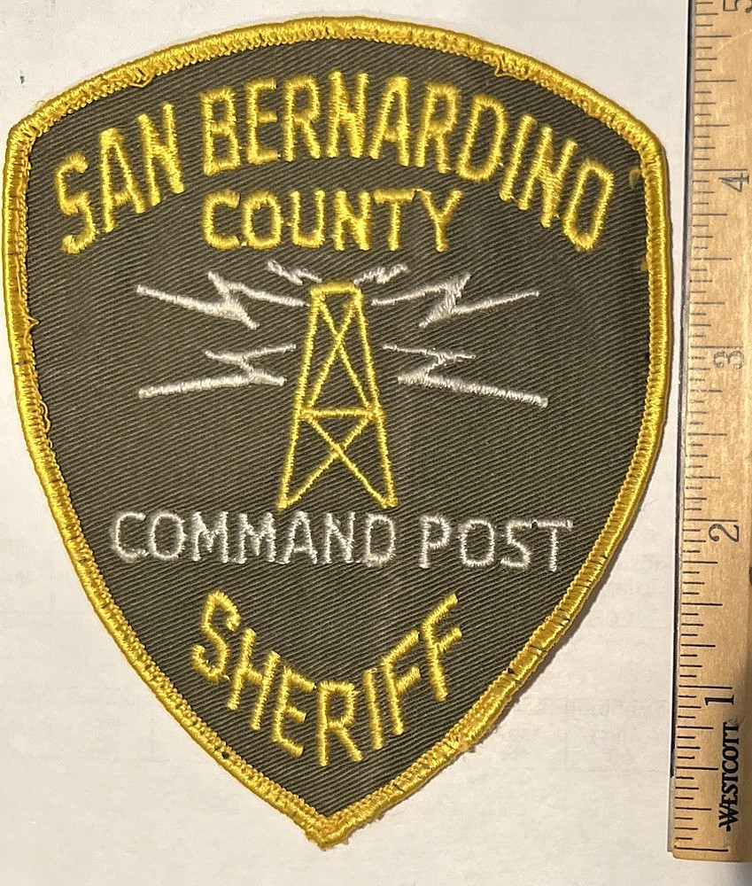 OFFICIAL ISSUE San Bernardino County Sheriff California Command Post Patch