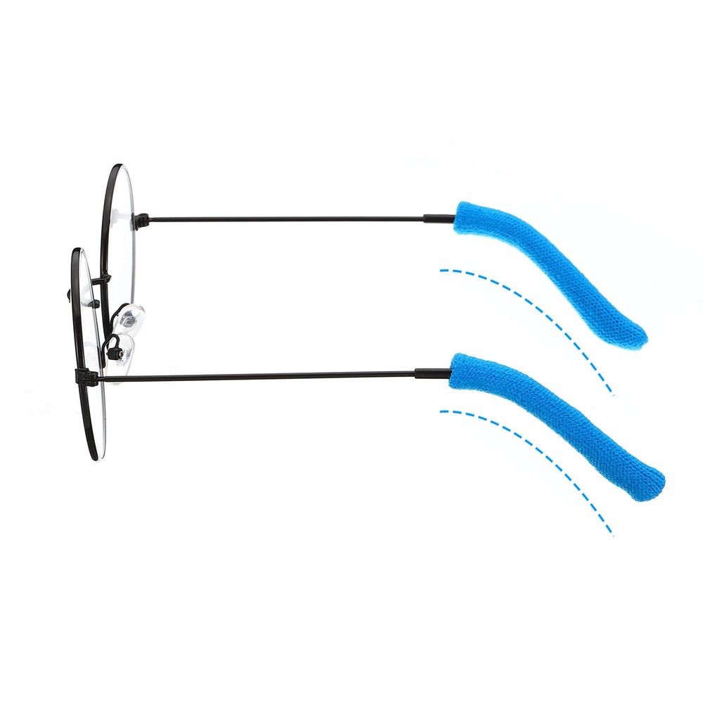 Glasses End Tips 6 Pair Nylon Replacement Temple for Rectangle, Blue