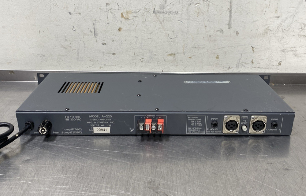 Symetrix A-220 Rackmount Stereo Amplifier
