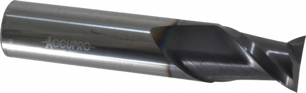 Accupro 1/2", 5/8" LOC, 1/2" Shank, 2-1/2" OAL, 2 Flute, Solid Carbide Square...