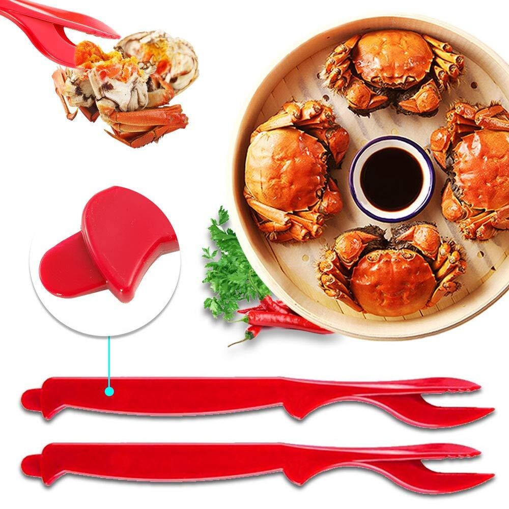 Crab Leg Crackers Tools 2-Set, Seafood Utensils Crackers, Forks, Cracker, 6-Pack