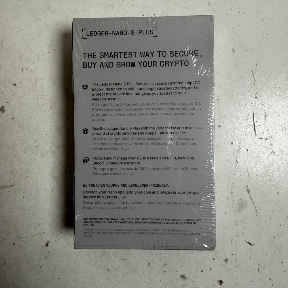 Ledger Nano S Plus USB-C Cryptocurrency Hardware Wallet - Sealed