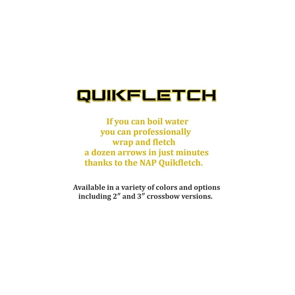 Quikfletch Hellfire Stabilizing Fletching - White/Orange, 3" Vane