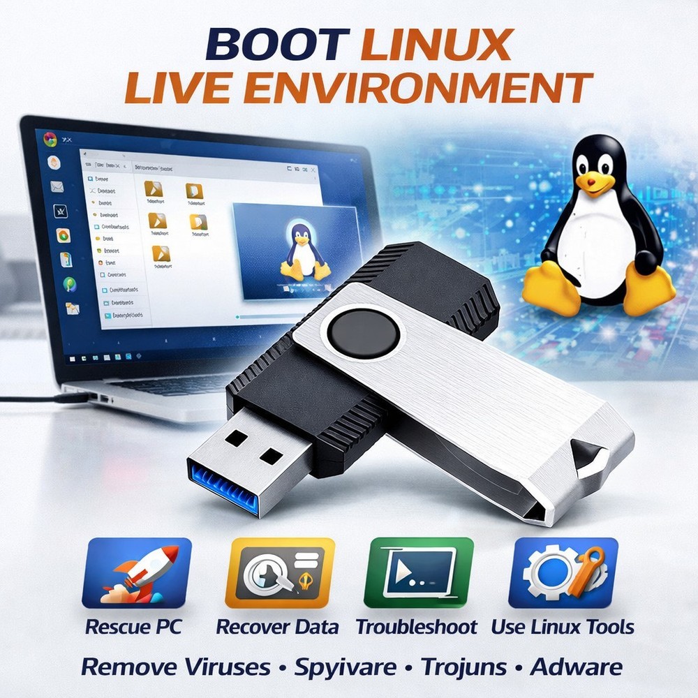 Ultimate Computer Repair Toolkit USB | Bootable Recovery & Diagnostics | 5 PACK
