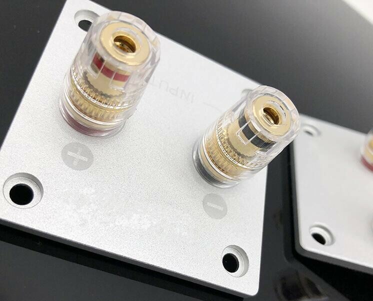 1pcs Square 56.5mm 2-Way Speaker Junction Box Copper Terminal Binding Post