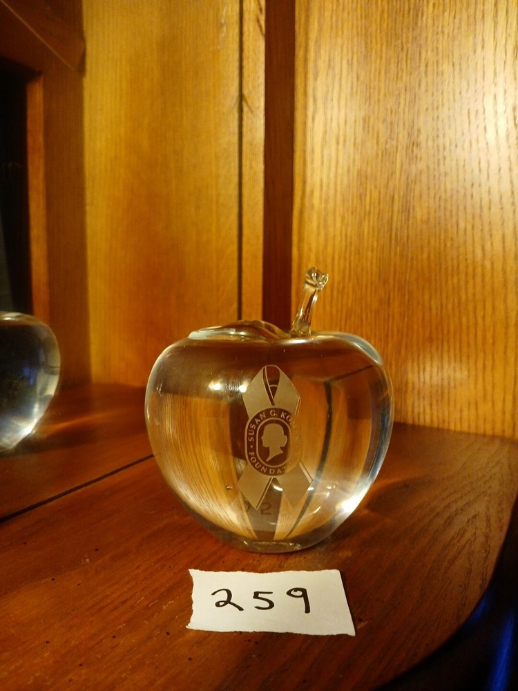 Susan G Komen Glass Apple