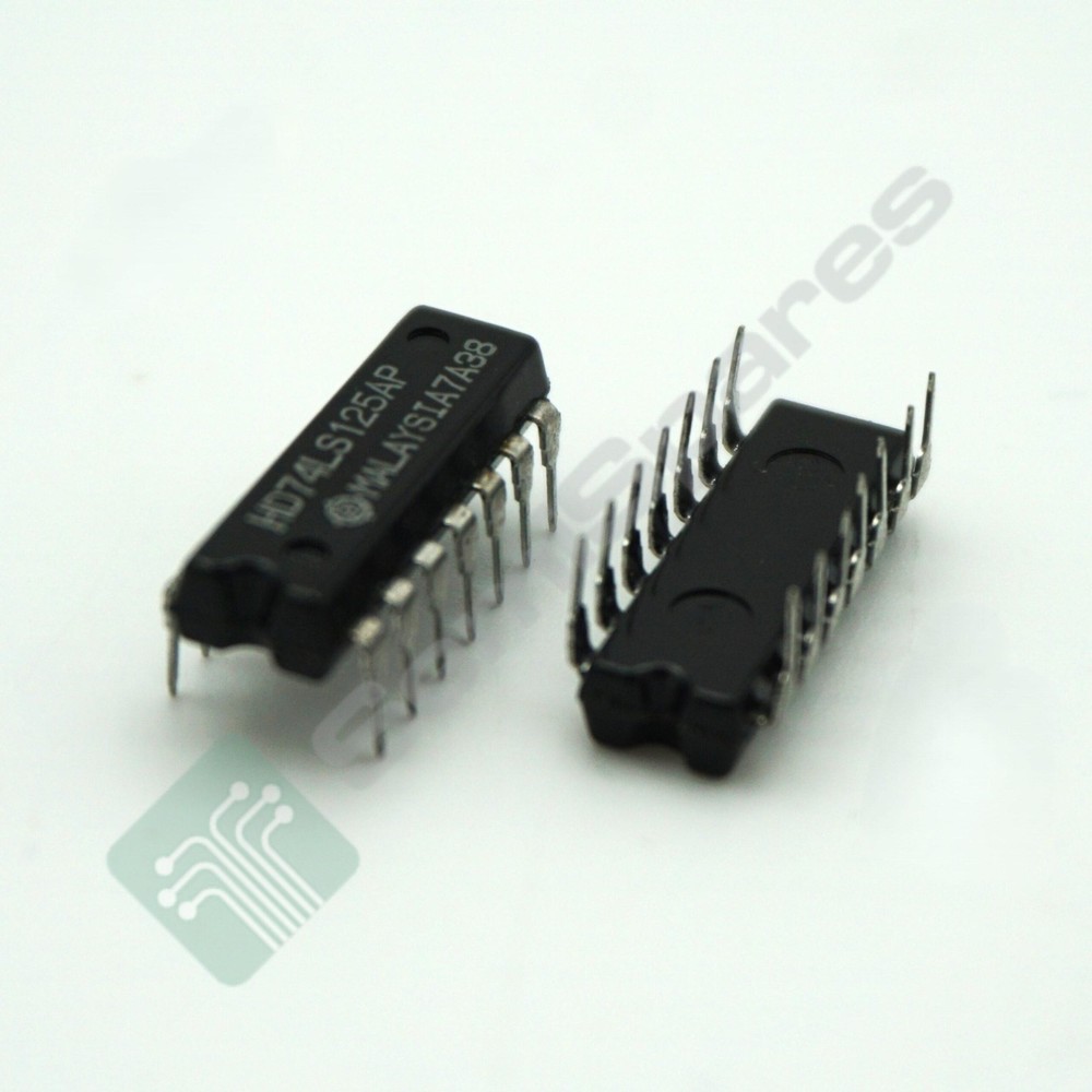 2 pcs. HITACHI HD74LS125AP 3 STATE QUAD BUS BUFFER GATE