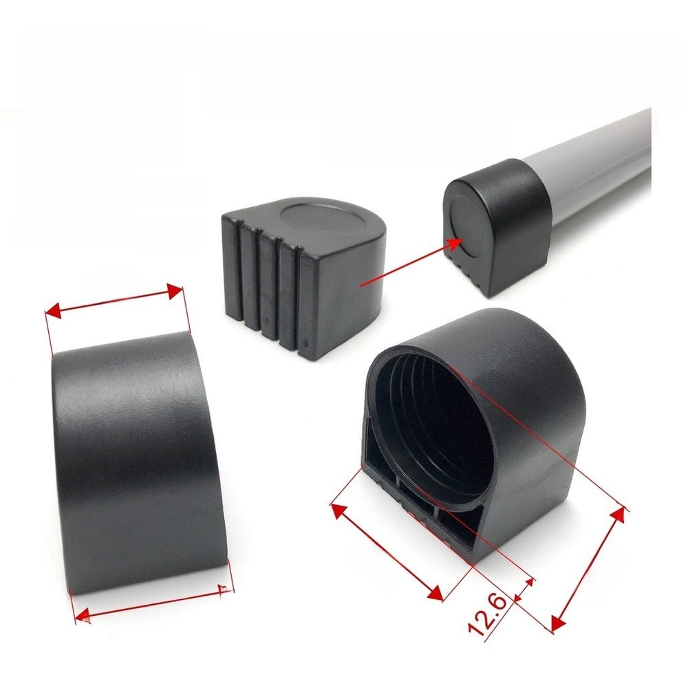 Plastic End Protector Set 4PCS for 50mm Tubes with Non Slip Rubber Base