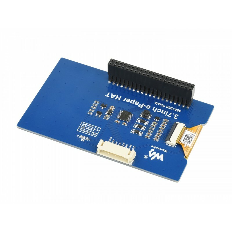Waveshare 3.7inch E-Paper E-Ink Display HAT SPI For Raspberry Pi 480×280 4 Grey