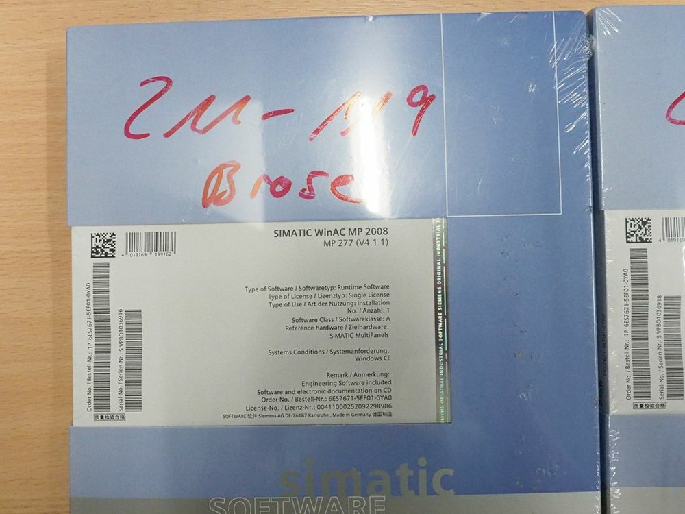Siemens SIMATIC Software 5X WinAC MP 2008 WinCC V15 Sealed